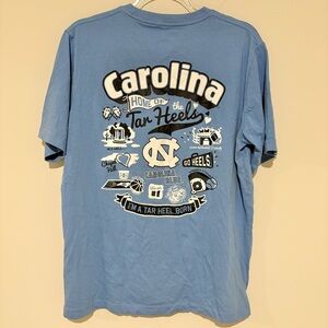Champion Carolina Tar Heels pocket landmark Tshirt blue size large‎